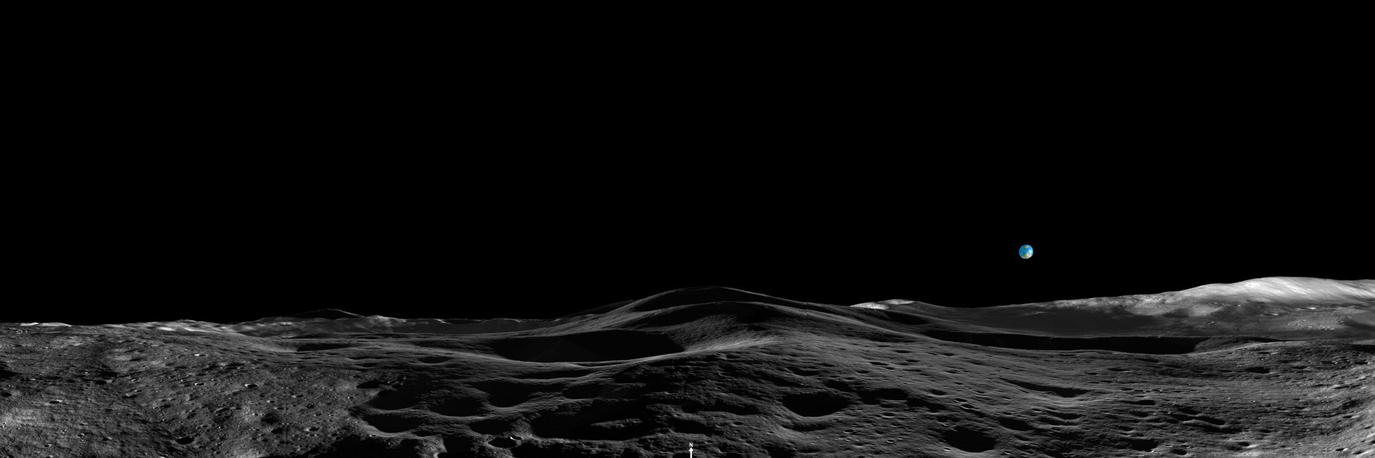 View from the landing site.